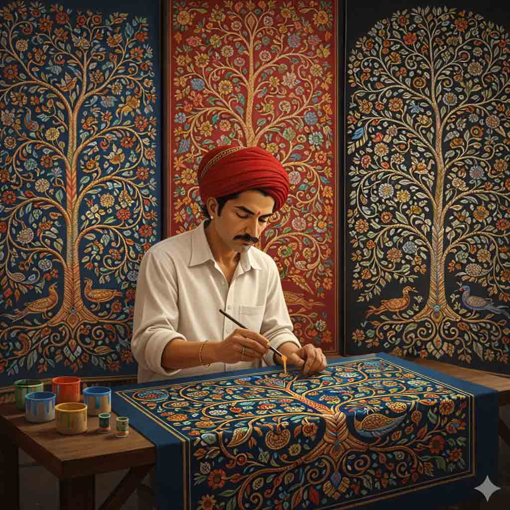 Rogan painting making by kansara community